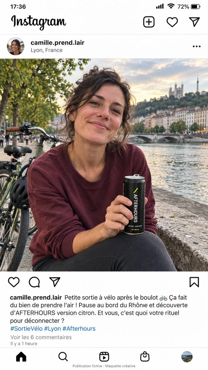 AFTERHOURS concept social post, French edition (Lyon, France)