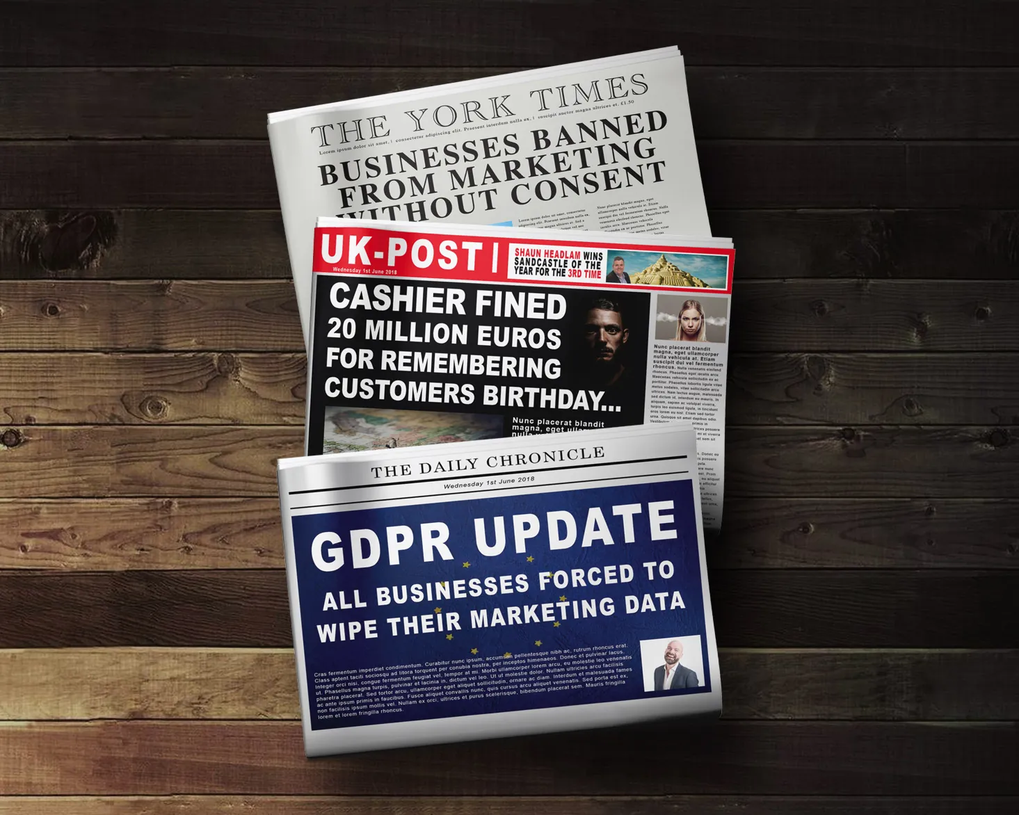 GDPR: the headlines nobody wants — B2B compliance campaign