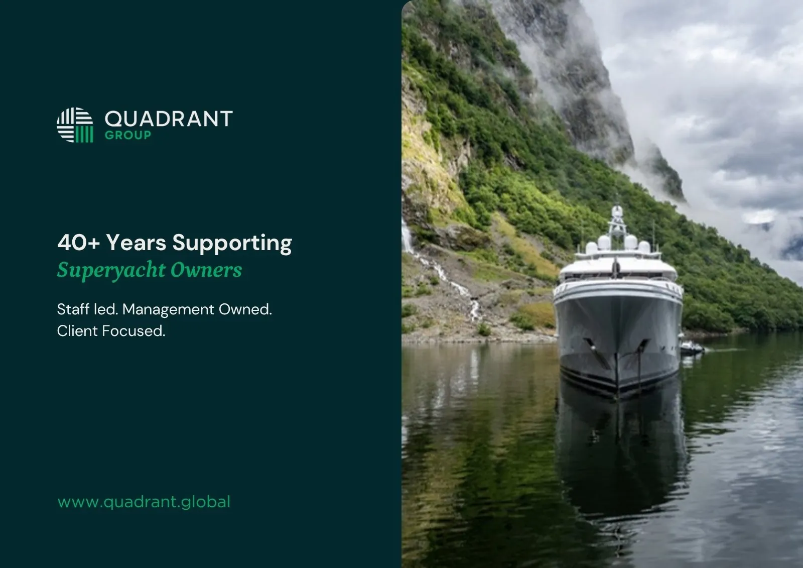 40+ years supporting superyacht owners — Quadrant Group